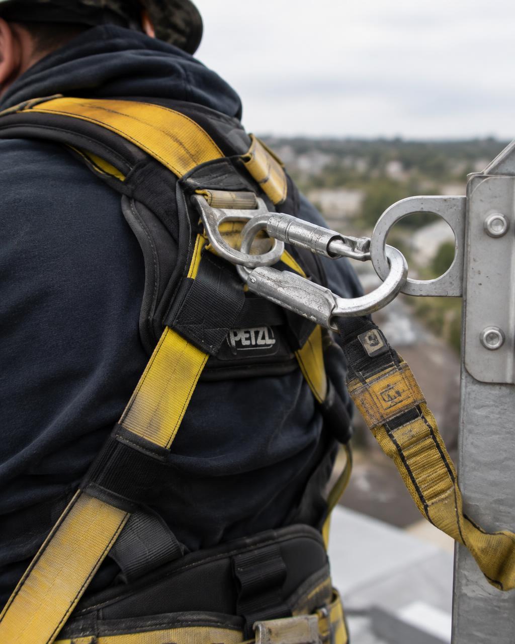 Rooftop safety harness